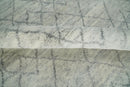 Hand Woven Silver and Gray 8x10 Trellis Moroccan Rug Made with Fine Wool | TRDCP79810