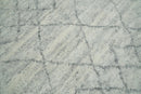 Hand Woven Silver and Gray 8x10 Trellis Moroccan Rug Made with Fine Wool | TRDCP79810