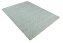 Hand Woven Silver and Gray 9x12 Trellis Moroccan Rug Made with Fine Wool | TRDCP100912