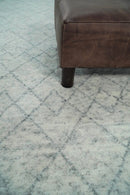 Hand Woven Silver and Gray 9x12 Trellis Moroccan Rug Made with Fine Wool | TRDCP100912