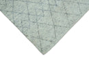 Hand Woven Silver and Gray 9x12 Trellis Moroccan Rug Made with Fine Wool | TRDCP100912