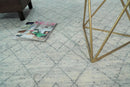 Hand Woven Silver and Gray 9x12 Trellis Moroccan Rug Made with Fine Wool | TRDCP100912