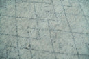 Hand Woven Silver and Gray 9x12 Trellis Moroccan Rug Made with Fine Wool | TRDCP100912