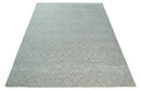 Hand Woven Silver and Gray 9x12 Trellis Moroccan Rug Made with Fine Wool | TRDCP100912