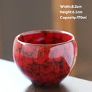 Handcrafted crackle glaze ceramic coffee cup dining room drinkware