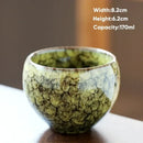Handcrafted crackle glaze ceramic coffee cup dining room drinkware