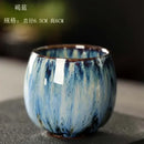 Handcrafted crackle glaze kung fu tea cup set dining room drinkware