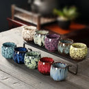 Handcrafted crackle glaze kung fu tea cup set dining room drinkware