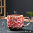 Handcrafted earthy hammer pattern porcelain mugs kitchen set of 2