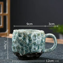 Handcrafted earthy hammer pattern porcelain mugs kitchen set of 2