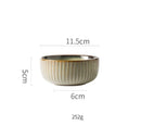 Handcrafted ridge sage & cream ceramic dessert plate dining room
