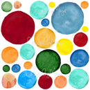 Watercolor Polka Dots - Fabric Nursery Wall Art Decals
