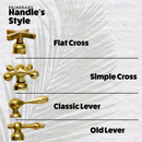 Vintage Unlacquered Brass Bridge faucet 8"