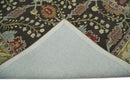 Handmade 5x8 and 9x12 Classic Vintage Design Charcoal and Beige wool Area Rug | TRDCP120