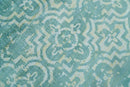 Hand Loom 5x8 Modern Style Teal Wool Blend Area Rug