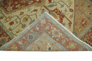 Handmade 5x8 Rust and Blue Heriz Serapi made with fine wool | SRP03B