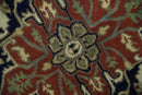 Handmade 5x8 Rust and Blue made with fine wool Area Rug |  TRDCP11658