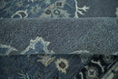 Handmade 5x8 Traditional design Rug made with Blue and Silver fine wool |  TRDCP11958
