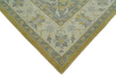 Handmade 8x10 and 9x12 Traditional Vintage Design Mustard and Silver Wool Area Rug | TRDCP127810