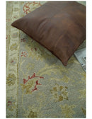 Handmade 8x10 Beige and Blue made with fine wool Area Rug |  TRDCP125810