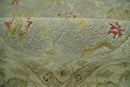 Handmade 8x10 Beige and Blue made with fine wool Area Rug |  TRDCP125810