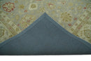 Handmade 8x10 Beige and Blue made with fine wool Area Rug |  TRDCP125810