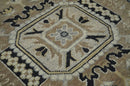 Vintage Distressed Hand Knotted Traditional Heriz Camel Custom Made wool Area Rug