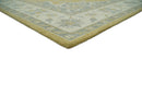 Handmade 8x10 and 9x12 Traditional Vintage Design Mustard and Silver Wool Area Rug | TRDCP127810