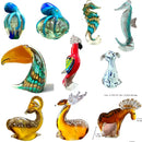 Handmade colorful crystal sika deer figurine living room glass decor