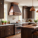 Akicon Custom Handmade Copper Range Hood for Island and Wall Mount Kitchens
