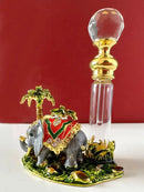 Handmade elephant red & gold crystal perfume bottle bedroom decor