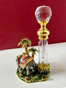 Handmade elephant red & gold crystal perfume bottle bedroom decor