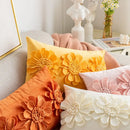 Handmade flower cushion cover set living room floral pillows