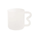 Handmade glass mug lavender & green kitchen coffee cup