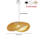 DecorBites™ Bamboo Wave Pendant Lights - Handmade Rattan Shade for Indoor House Lighting