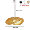 DecorBites™ Bamboo Wave Pendant Lights - Handmade Rattan Shade for Indoor House Lighting