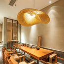 DecorBites™ Bamboo Wave Pendant Lights - Handmade Rattan Shade for Indoor House Lighting
