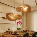 DecorBites™ Bamboo Wave Pendant Lights - Handmade Rattan Shade for Indoor House Lighting