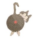 Handmade gray crocheted cat butt coasters dining room decor set of 4