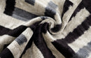 Handmade Luxury Black White Gray Decorative Pillow Cover & Premium Down Feather Insert |Made in USA| Soft Velvet Silk Throw Cushion 16x24
