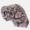 Novara - Printed Silk Tie - Brown