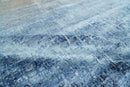 Modern Abstract Blue Hand Knotted bamboo Silk 8x10 Area Rug