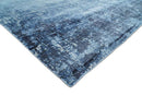 Modern Abstract Blue Hand Knotted bamboo Silk 8x10 Area Rug
