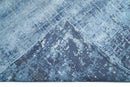 Modern Abstract Blue Hand Knotted bamboo Silk 8x10 Area Rug