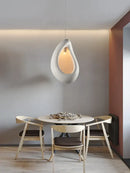 Handmade nordic designer chandelier white ceramic dining room light