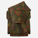 Borromeo - Printed Madder Silk Tie - Olive