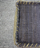 Blue and Green Jute Hand Woven Square Pouf, Footstool, Ottoman, Side table, Soft Seat, Foot Rest, Boho Decor | TRD103