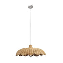 Handmade rattan pendant scalloped wicker light for dining room