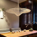 Handmade rattan wicker chandelier natural beige dining room pendant