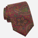Trevi - Printed Madder Silk Tie - Ruby